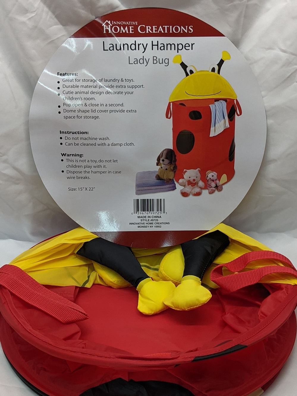 Ladybug Kids Laundry Hamper - Y2K Deadstock